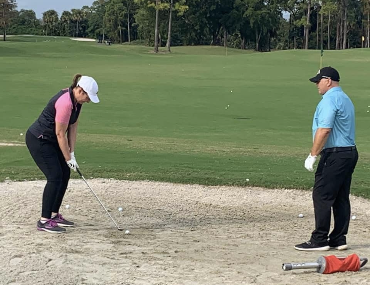 Billy Ashford giving a bunker lesson